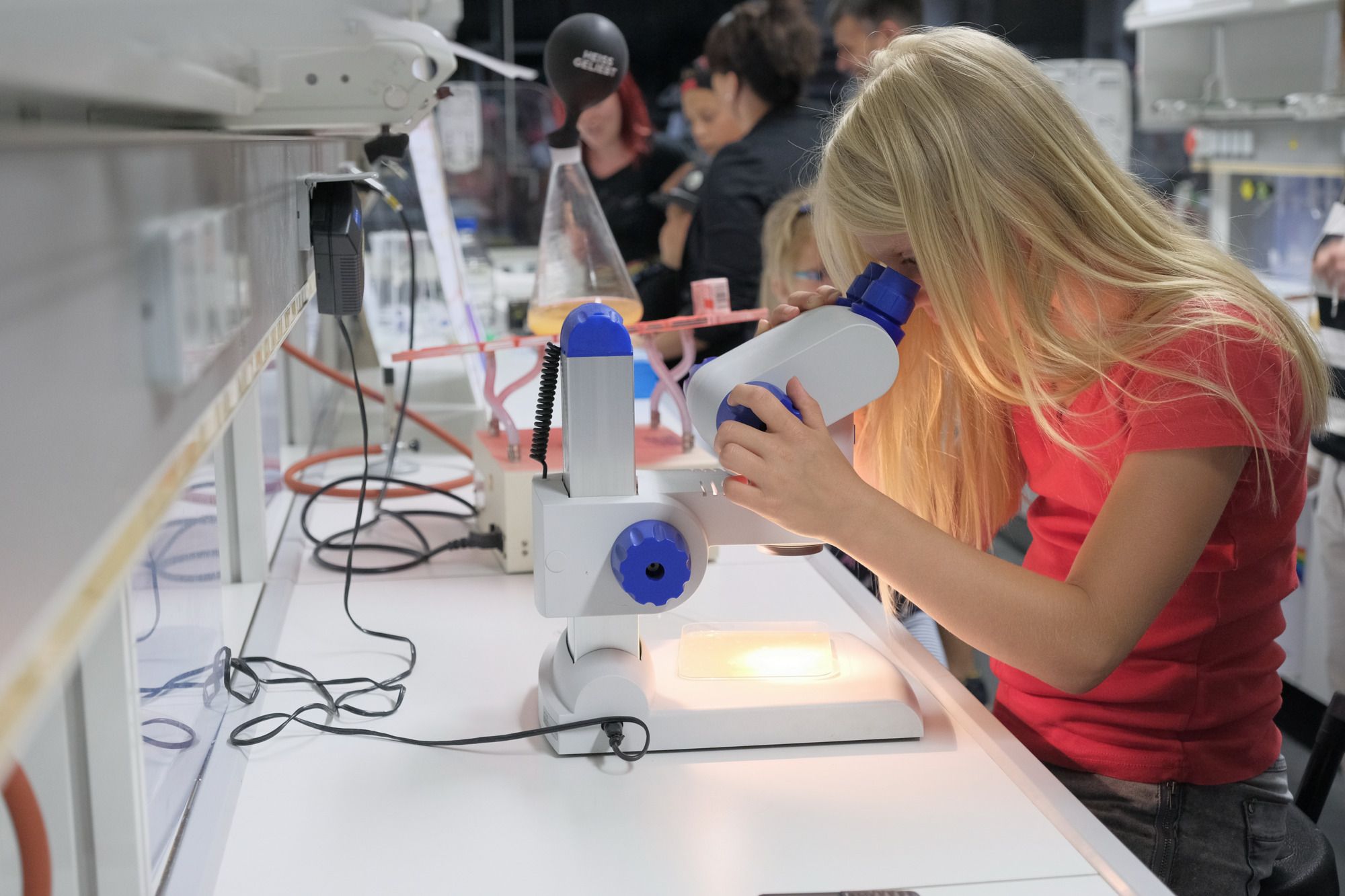 Mikroskop, Kind, Experiment